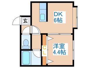 サンハウス白石の物件間取画像